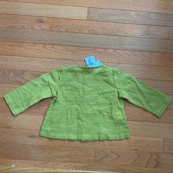 Petite Lucette Achille shirt in yellow, size 12 month, NWT - Picture 3 of 8